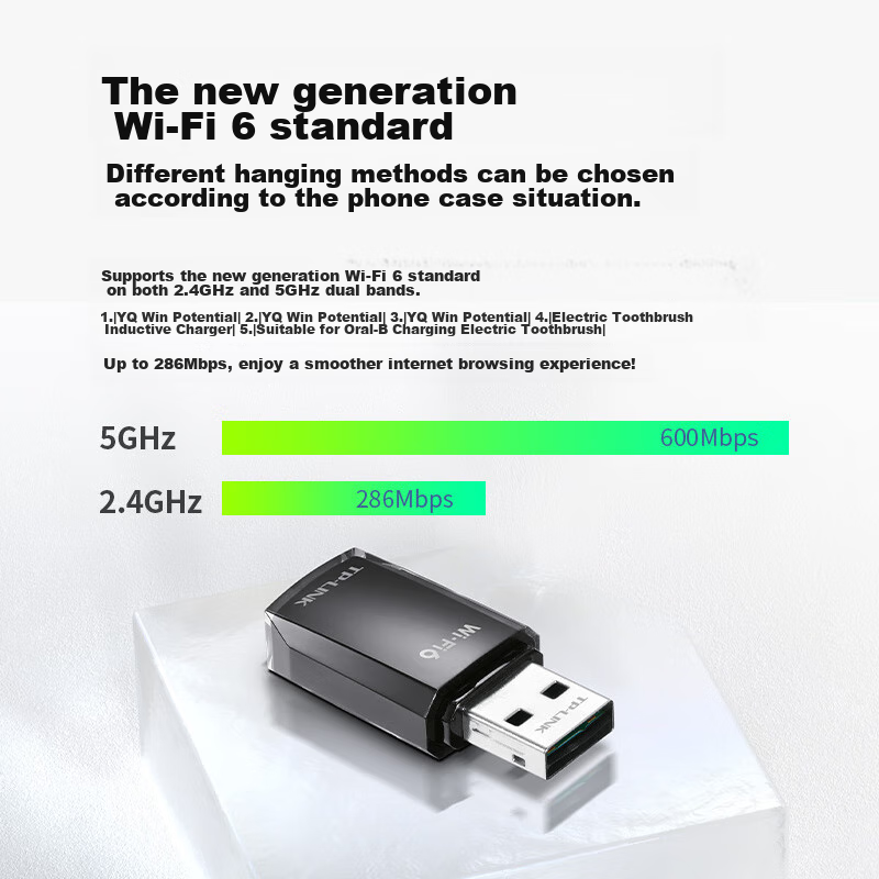 TP-LINK WiFi 6 Smart Plug-And USB Built-In AX900 Wireless Network Adapter for De...