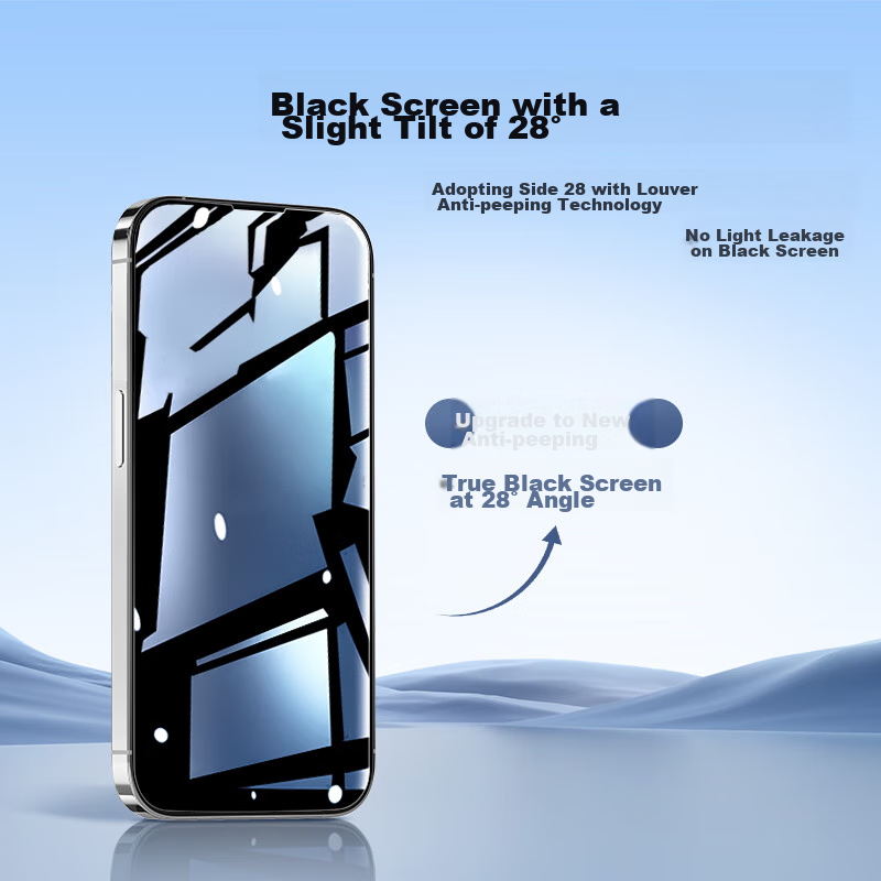 PISEN Privacy Screen Protector for IPhone 15 Pro, Anti-Peeping Tempered Glass Fi...