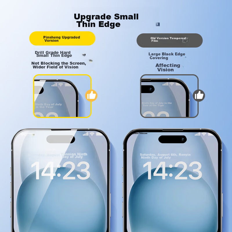 PISEN Privacy Screen Protector for IPhone 15 Pro, Anti-Peeping Tempered Glass Fi...