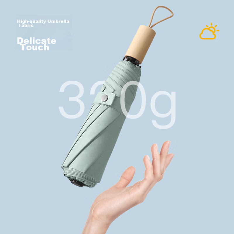 Qimai UV Protection Umbrella, Three-Fold Sun Umbrella, Sunshade Umbrella for Wom...