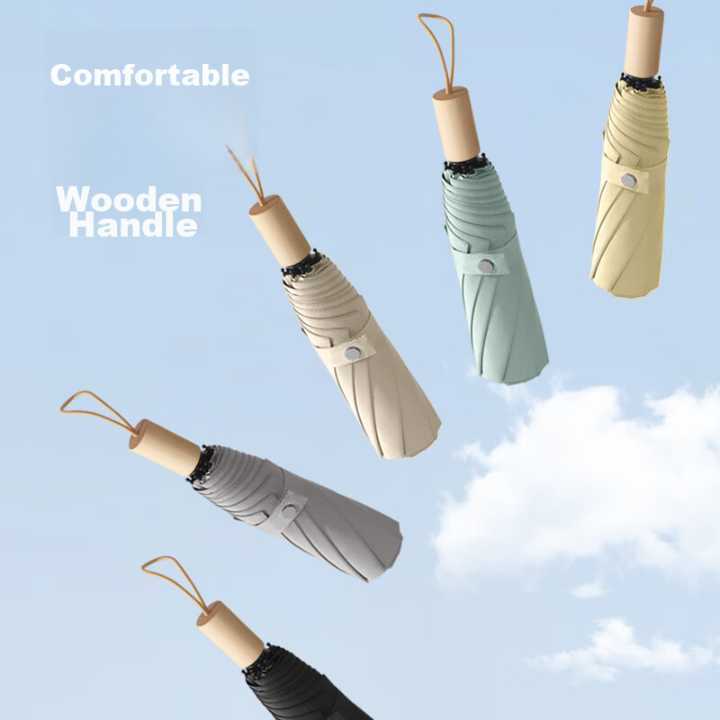 Qimai UV Protection Umbrella, Three-Fold Sun Umbrella, Sunshade Umbrella for Wom...