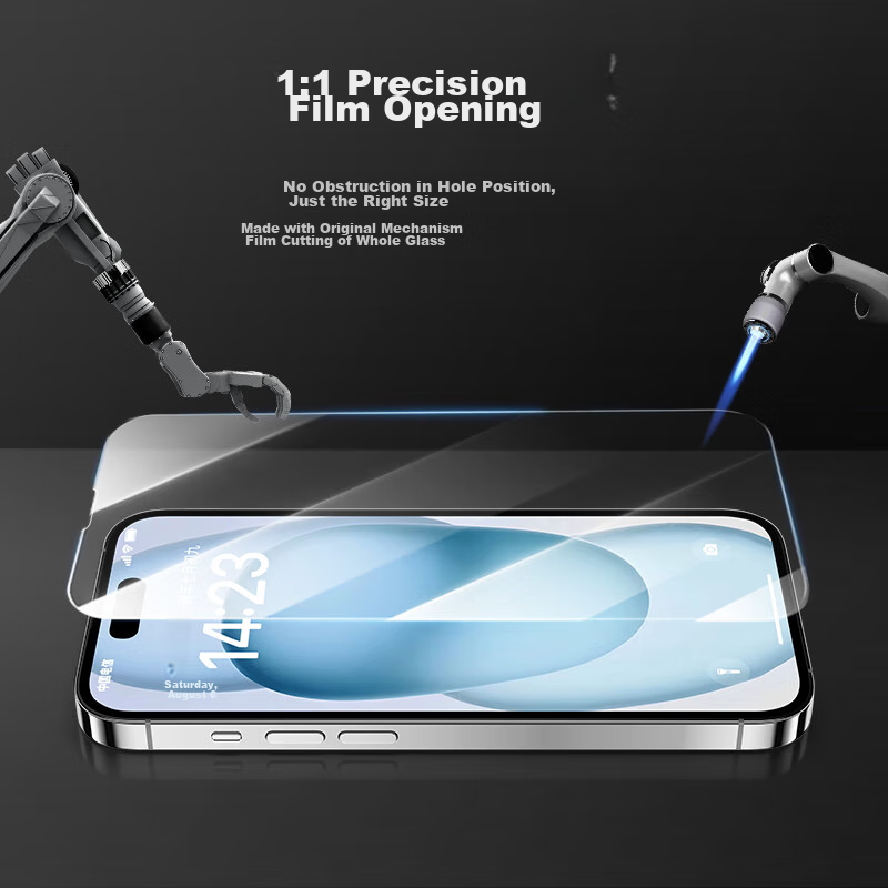 PISEN IPhone 15 Pro Screen Protector, Full Coverage Tempered Glass Film for IPho...