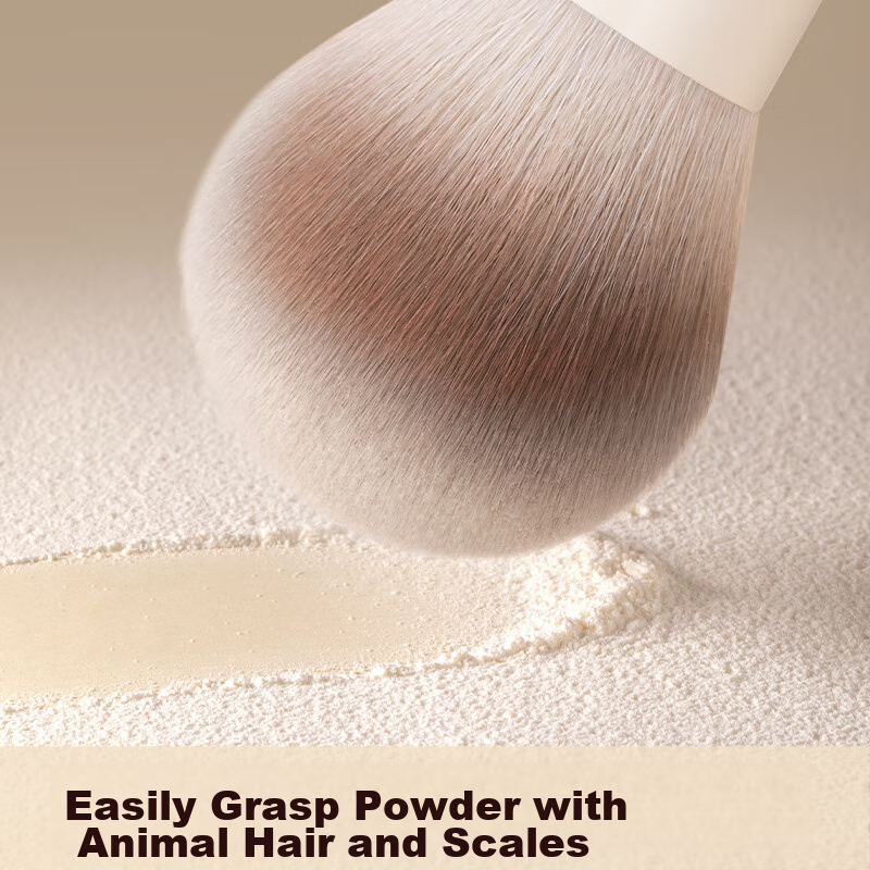Oeiez Makeup Brush, Loose Powder Brush, Large Size, Animal Hair, Soft, for Face...