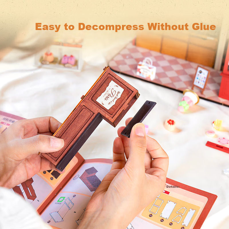 Rolife French Sweet Dessert Shop DIY Cabin Building Blocks Toy Adult 3D Puzzle H...