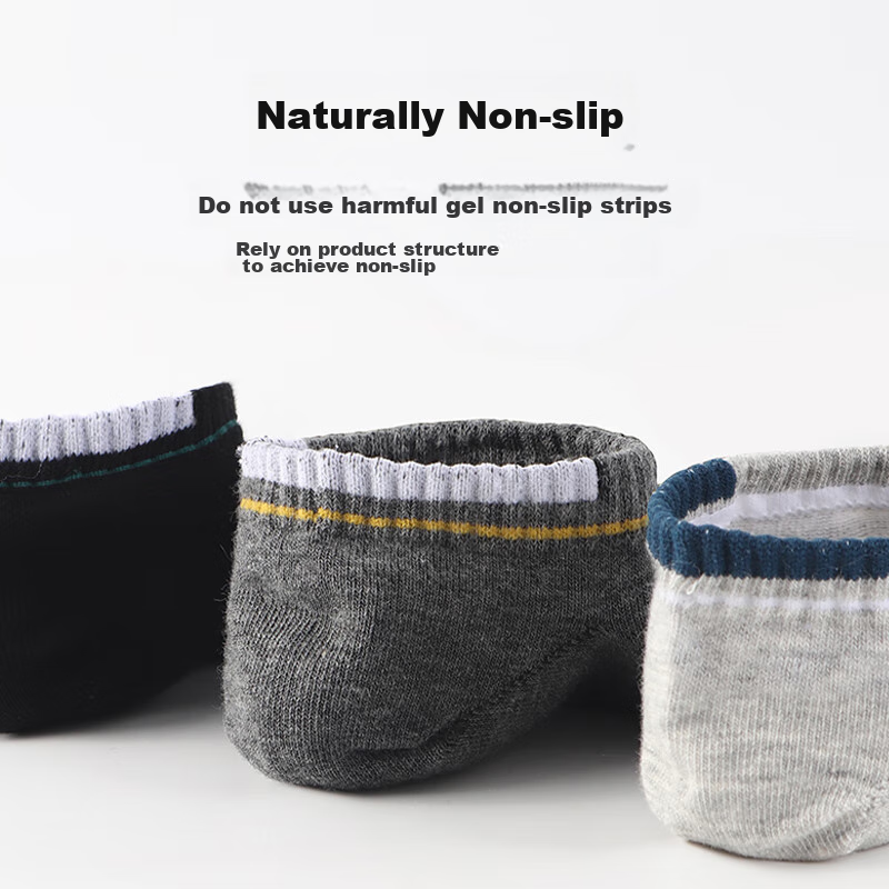 SEPTWOLVES Men's Socks, Pure Cotton, Summer Boat Socks, Men's Lycra Fashion Invi...