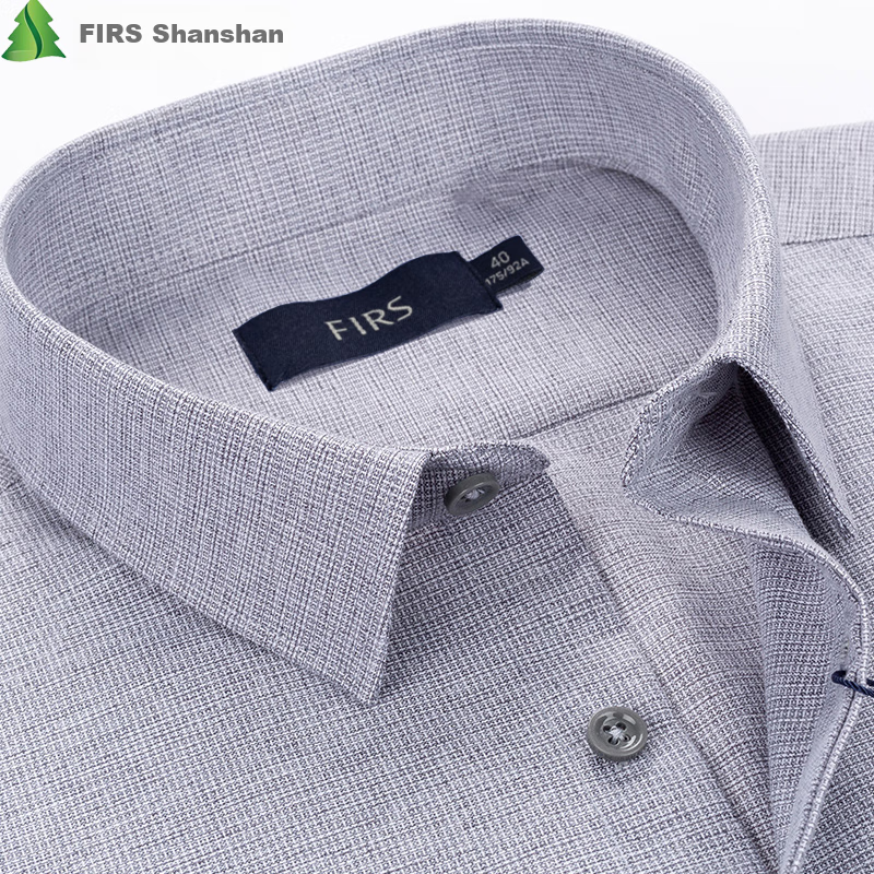 FIRS Men's Long Sleeve Plaid Casual Shirt, Middle-Aged Business Formal Wear, Wri...