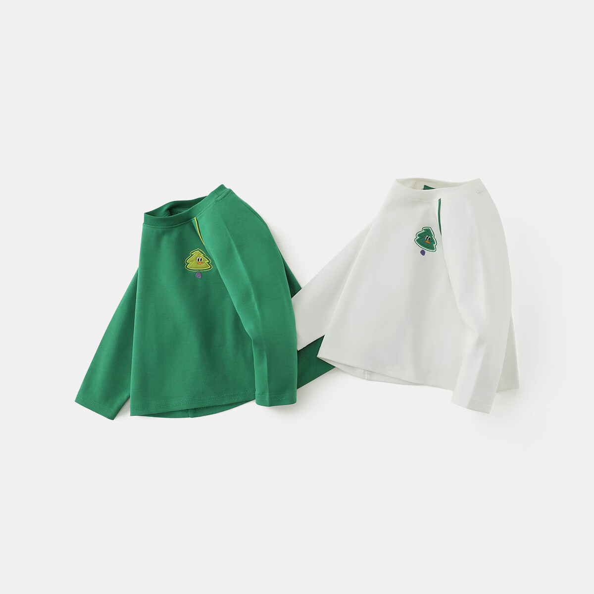 Qiqixiong [Outdoor] Qiqixiong Boys' Long-Sleeve T-Shirt, Autumn White, Baby Roun...