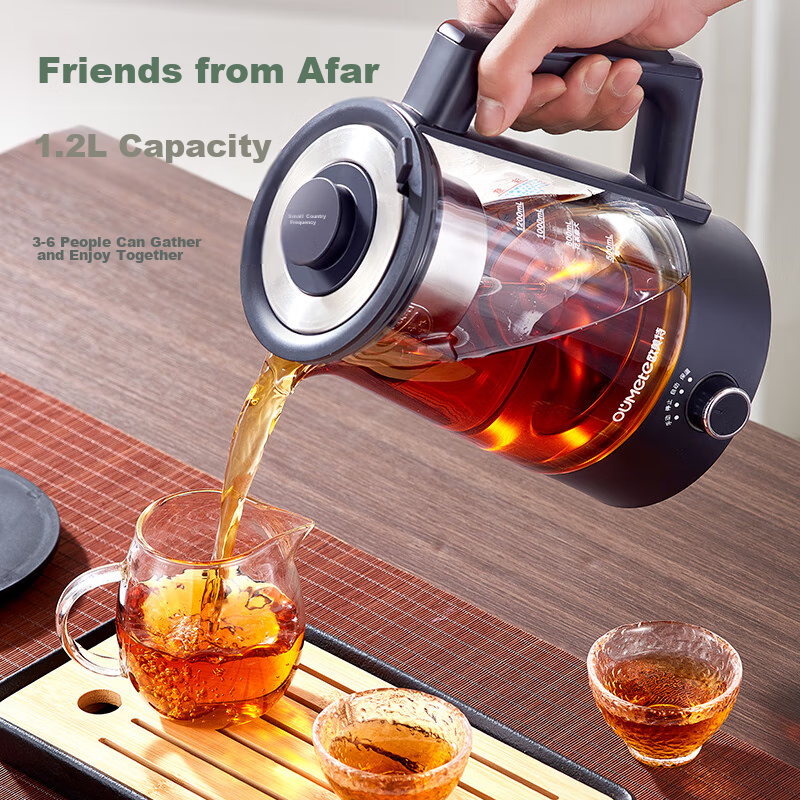 OUMETE Tea Kettle, Tea Maker, Spray Steam Tea Pot, Health Pot, Glass Constant Te...