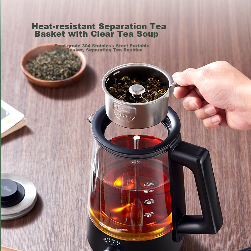 OUMETE Tea Kettle, Tea Maker, Spray Steam Tea Pot, Health Pot, Glass Constant Te...