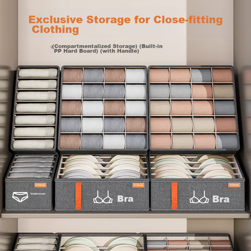 Youjia Liangpin Fabric Underwear Storage Box, Home Bra Panty Sock Organizer, Clo...