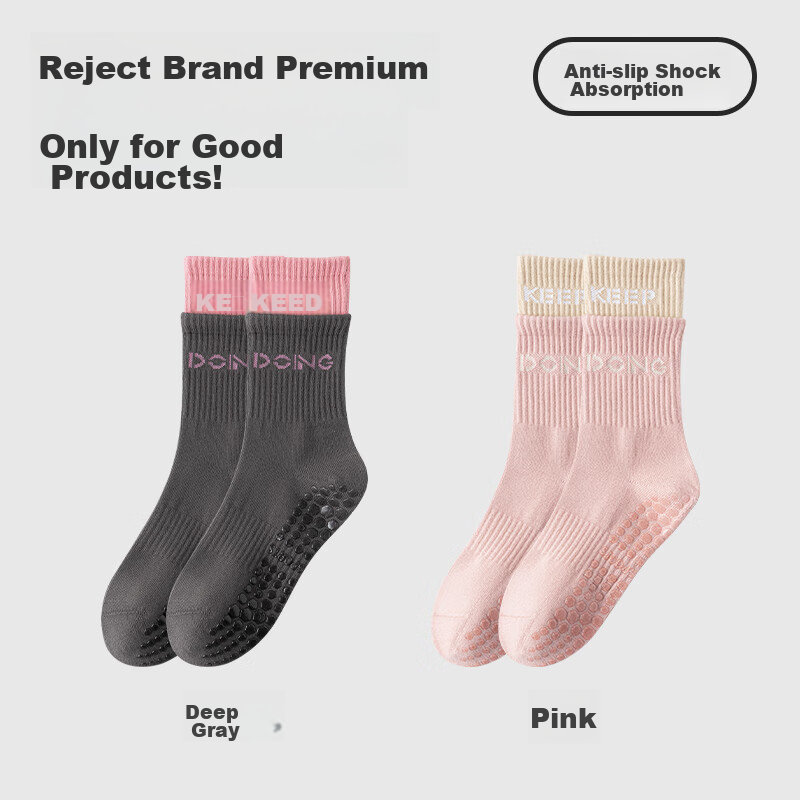 Free-Style Yoga Socks for Women, 2 Pairs, Dance Fitness Pilates Anti-Slip Profes...