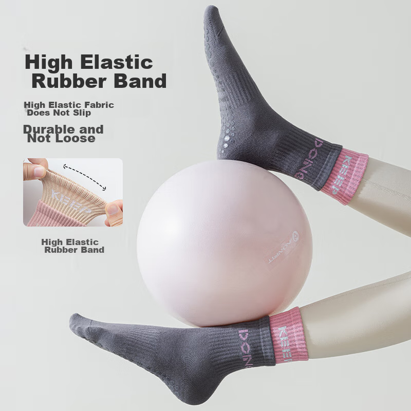 Free-Style Yoga Socks for Women, 2 Pairs, Dance Fitness Pilates Anti-Slip Profes...