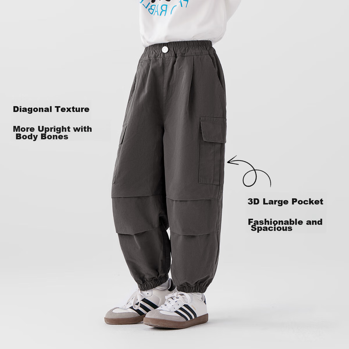 Zuoxi Girls' Pants, Spring And Autumn Children's Cargo Pants, 2025 New Style, Gi...