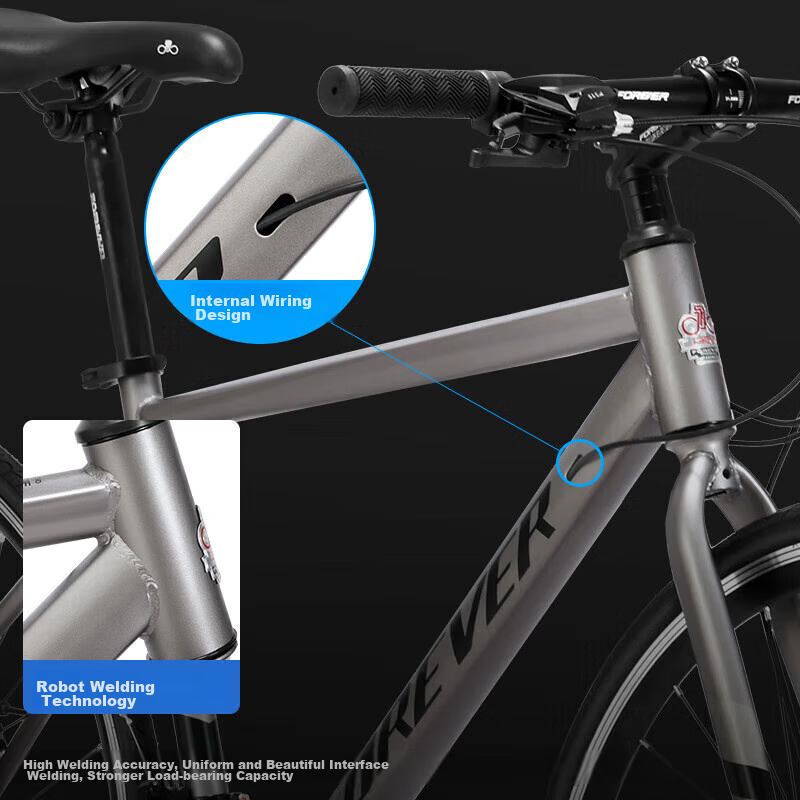 Yongjiu 700C Road Bike, 21-Speed, Drop Handlebars, Disc Brakes, Adult Men And Wo...