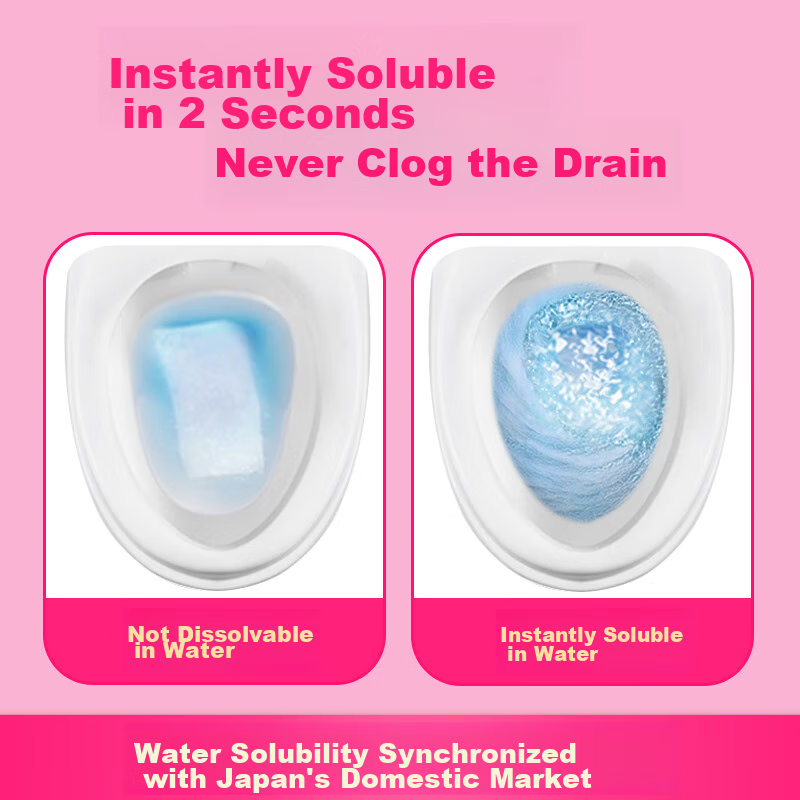 Rinuo Water-Soluble Toilet Paper, Dissolves in Water, Roll Toilet Paper, Absorbe...