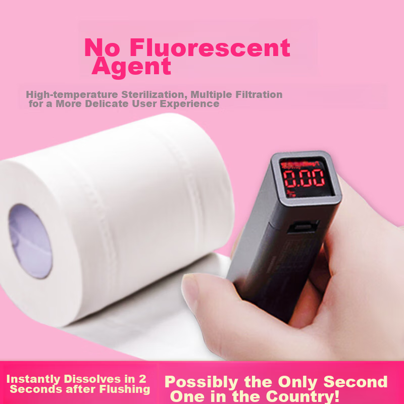 Rinuo Water-Soluble Toilet Paper, Dissolves in Water, Roll Toilet Paper, Absorbe...