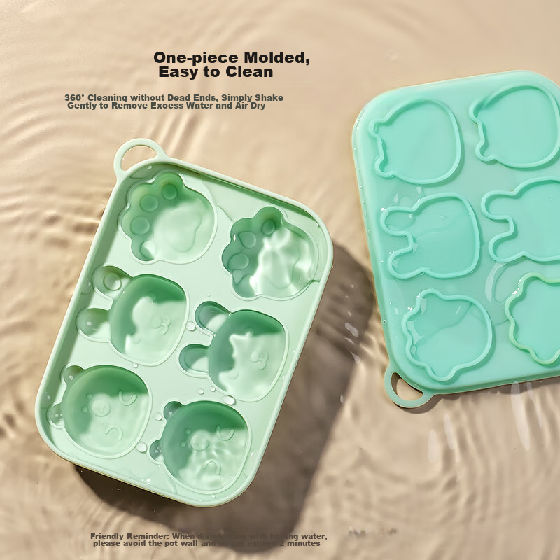 YEEHOO Baby Food Mold Steamed Cake Mold, Steaming Infant Silicone Ice Cube Tray,...