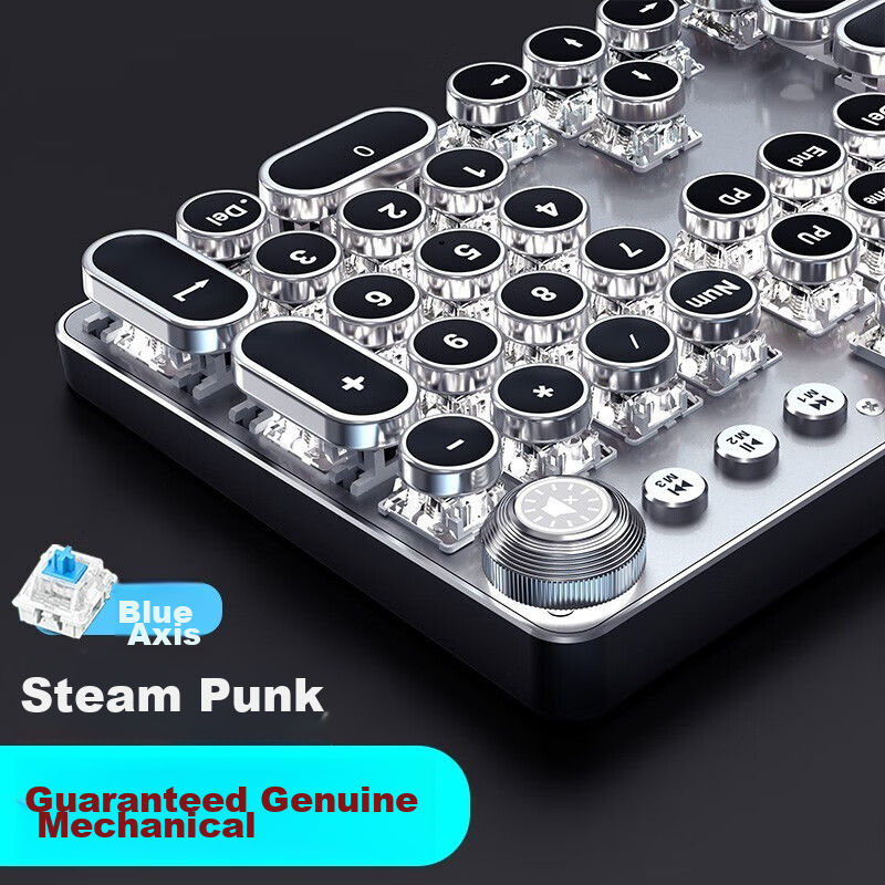 EWEADN TK100 Punk Mechanical Keyboard And Mouse Set, Wired Gaming Keyboard And M...