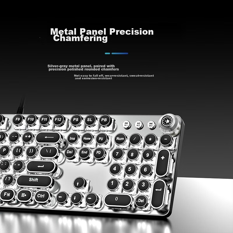 EWEADN TK100 Punk Mechanical Keyboard And Mouse Set, Wired Gaming Keyboard And M...