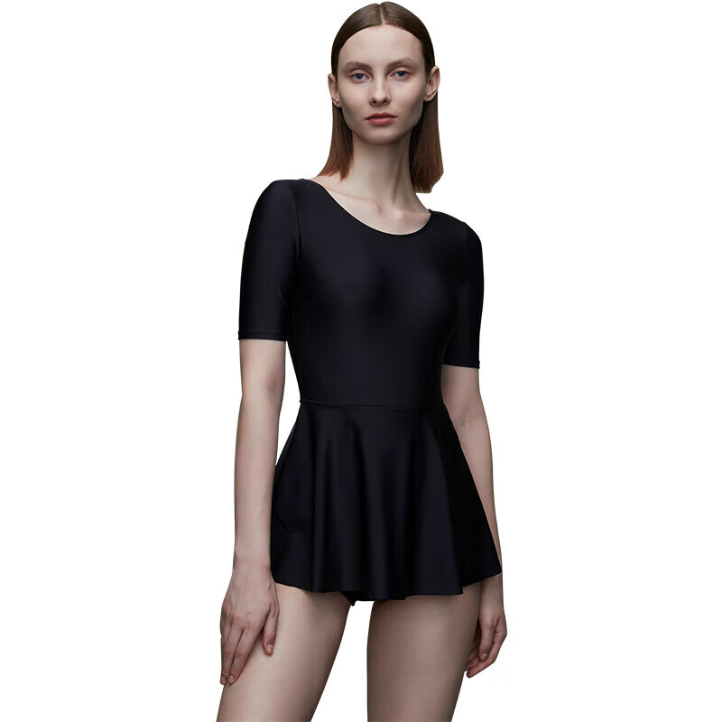 Yizi Women's Conservative One-Piece Swimsuit Dress-Style Swimwear, Hot Spring Sl...