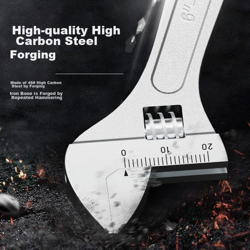 Ruineng Adjustable Wrench, 12-Inch Adjustable Spanner Tool, Multifunctional Smoo...