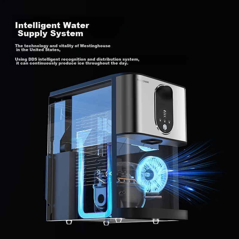 Westinghouse Ice Maker WH-30DN for Home and Commercial Use, Square Ice Cubes, La...