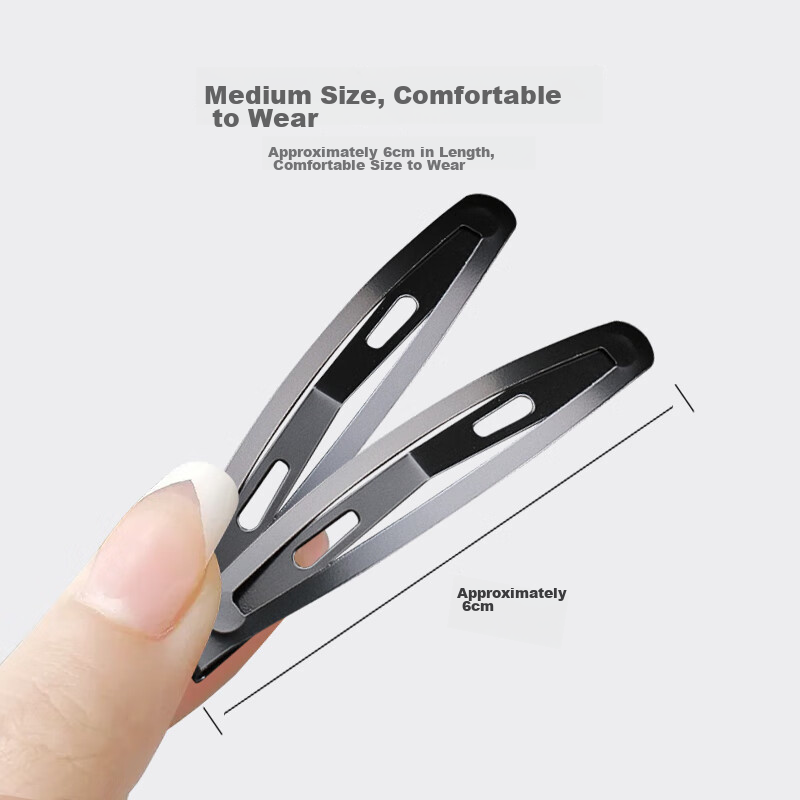 UPLUS Black Barrettes, 15 Pieces, Side Clips, Back of Head Clips, Bangs Clips, H...