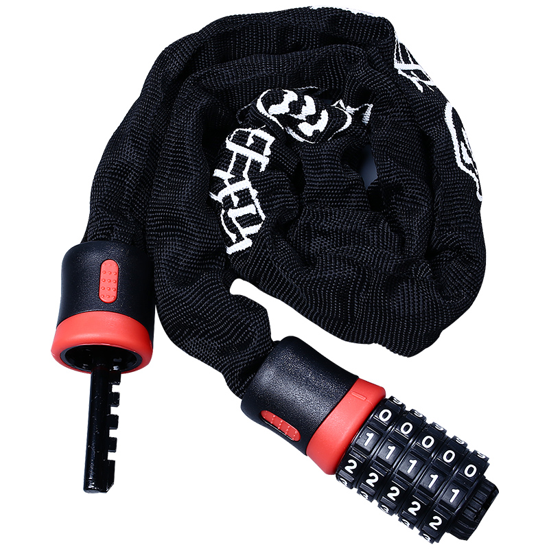 Yuema 7737-1.2 Bicycle Lock, Combination Lock with Extended Cover, Chain Lock, A...