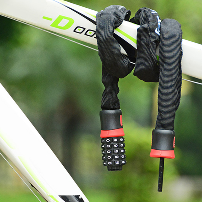 Yuema 7737-1.2 Bicycle Lock, Combination Lock with Extended Cover, Chain Lock, A...