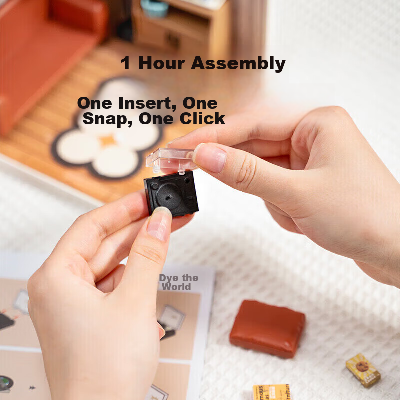 Rolife Super World Living Room DIY Dollhouse Toy, Adult Building Blocks, Handmad...