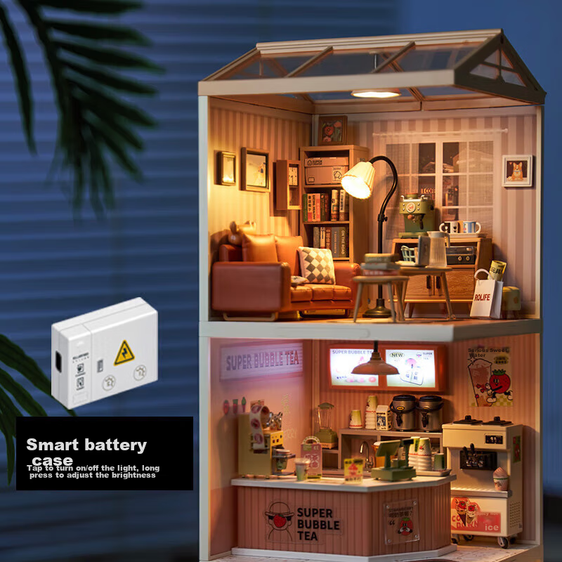 Rolife Super World Living Room DIY Dollhouse Toy, Adult Building Blocks, Handmad...