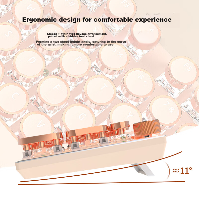 Qianxingzhe V20 104-Key Wired/wireless Mechanical Keyboard And Mouse Set, Blueto...