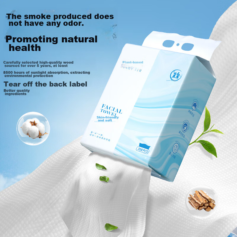 Plant-Based Facial Cleansing WipesPortable Disposable Soft Large Thick Wet And D...