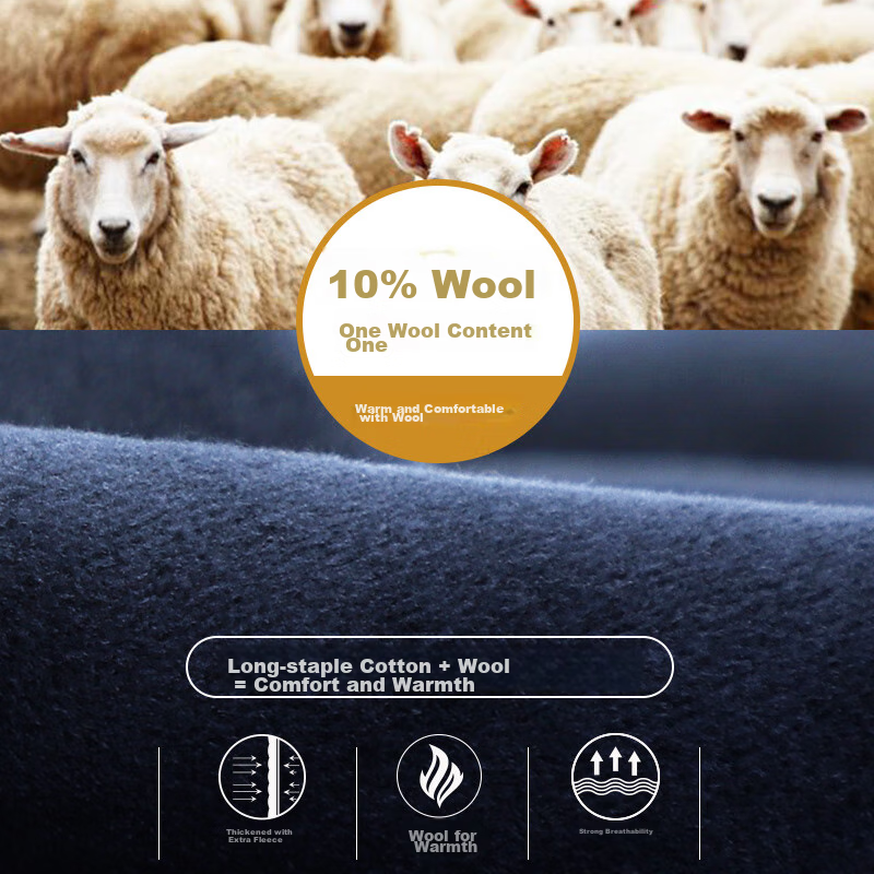 SEPTWOLVES [Wool Warmth] Thermal Underwear for Men, Fleece-Lined Thickened Autum...