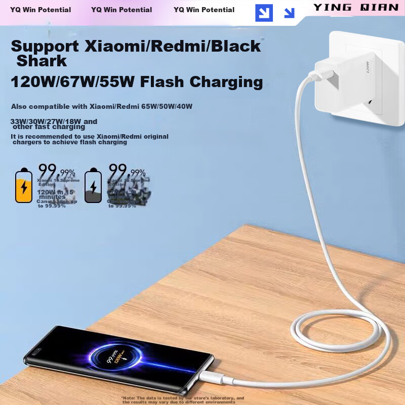 Winpian Is Suitable for Xiaomi Data Cables, 67W 90W 120W Fast Charging Type-C Ch...