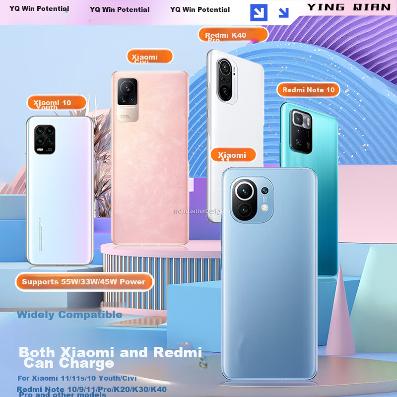 Winpian Is Suitable for Xiaomi Data Cables, 67W 90W 120W Fast Charging Type-C Ch...