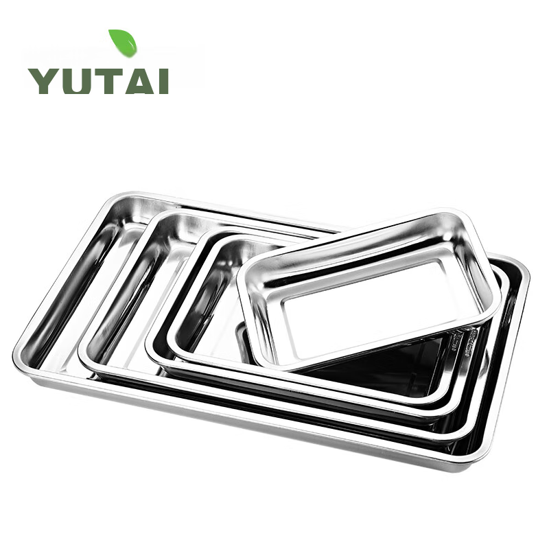 Yutai 304 Stainless Steel Square Tray, Rectangular Tray, Serving Tray, Cold Dish...
