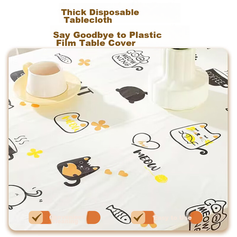 YOUAO Disposable Printed Tablecloths, 1.6 Meters, 10 Pieces, Camping Outdoor Pla...