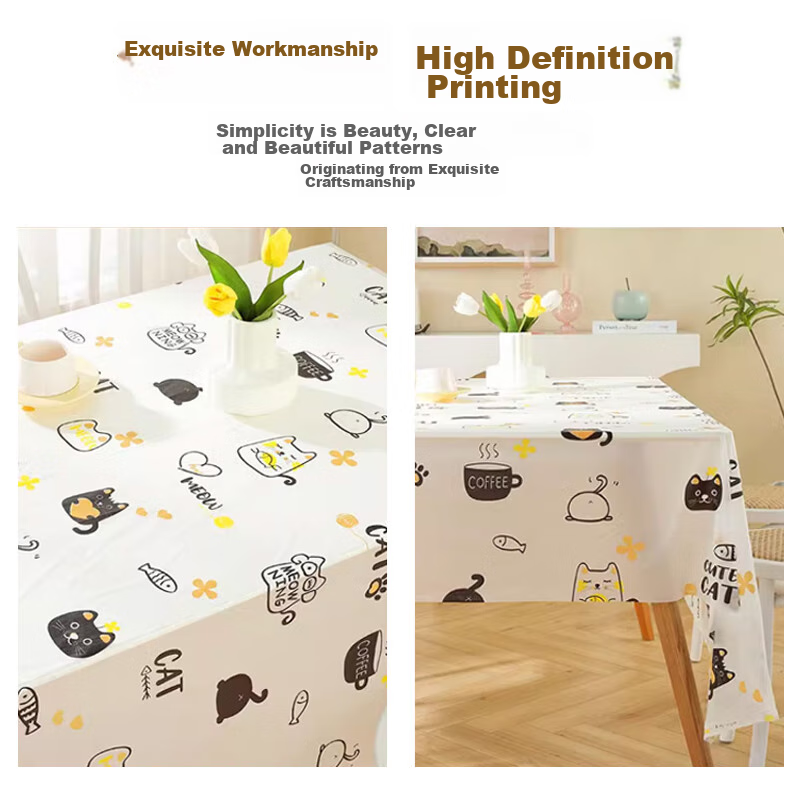 YOUAO Disposable Printed Tablecloths, 1.6 Meters, 10 Pieces, Camping Outdoor Pla...