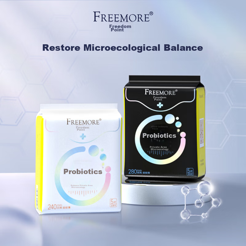 Libre Probiotic Series Sanitary Napkins Ultra-Thin, Single-Month Supply, Day And...