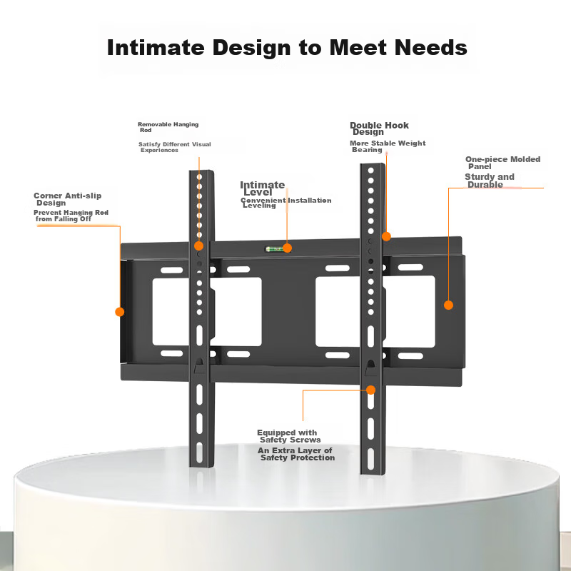 Heptagonal TV Bracket, 32-65 Inch Fixed TV Mount, Universal TV Stand, Smart Scre...
