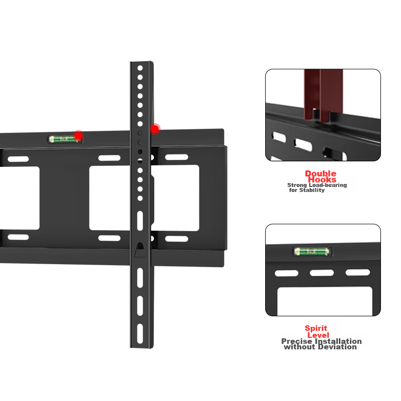 Heptagonal TV Bracket, 32-65 Inch Fixed TV Mount, Universal TV Stand, Smart Scre...
