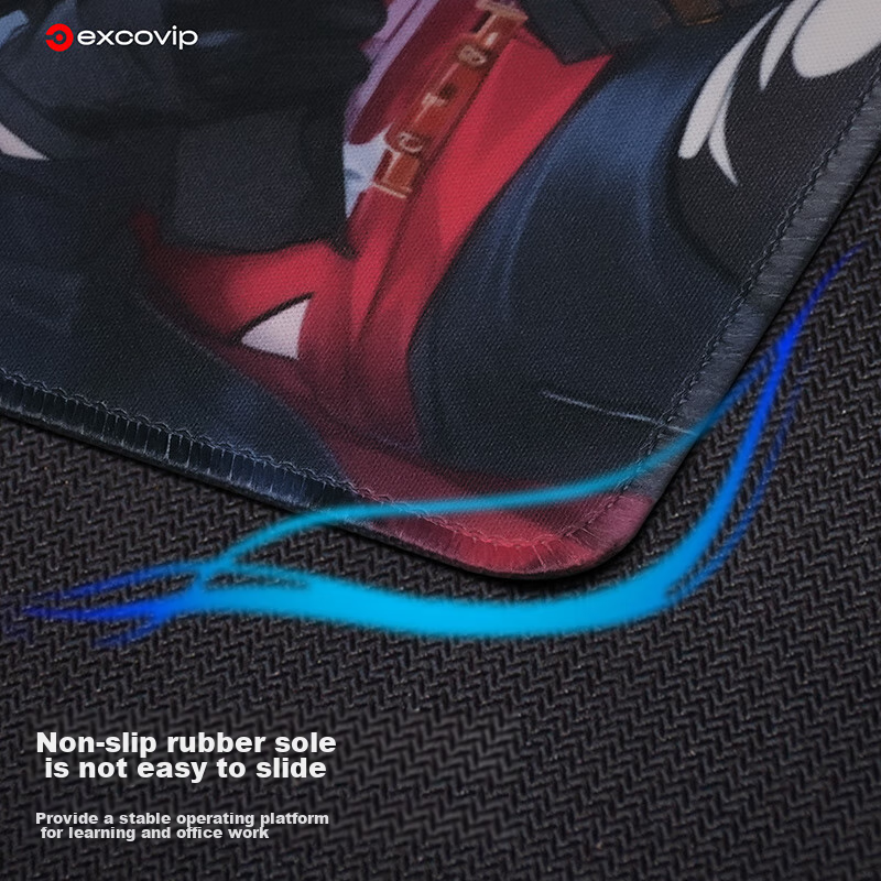 EXCO Flame Warrior Mouse Pad, Small Desk Mat, Locking Edge, Office And Gaming Co...