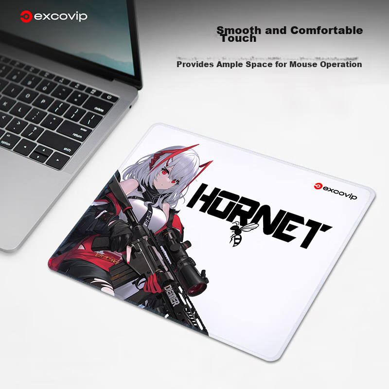 EXCO Flame Warrior Mouse Pad, Small Desk Mat, Locking Edge, Office And Gaming Co...