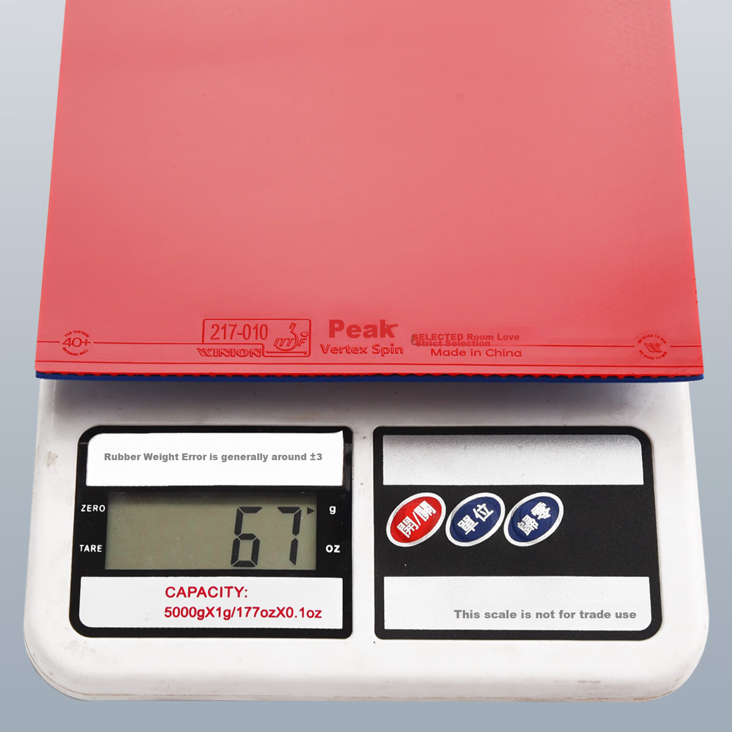 WINION Premium Rotating Table Tennis Rubber, Blue Sponge Reverse Rubber, Red V M...