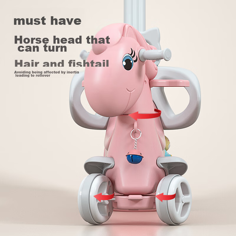 Youbeichen Yoyo Horse Wooden Horse Children's Toy for Boys And Girls, Infants 0-...