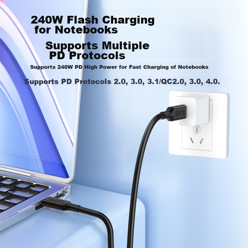 USB4 Full-Function Type-C Data Cable 0.2 Meters, 8K Video Cable, PD240W Fast Cha...