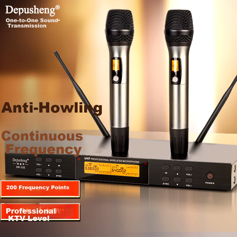 Depusheng Wireless Microphone System, Professional One-To Microphones, for Home...