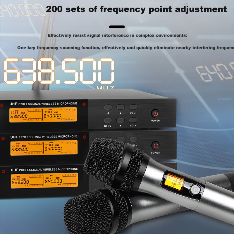 Depusheng Wireless Microphone System, Professional One-To Microphones, for Home...