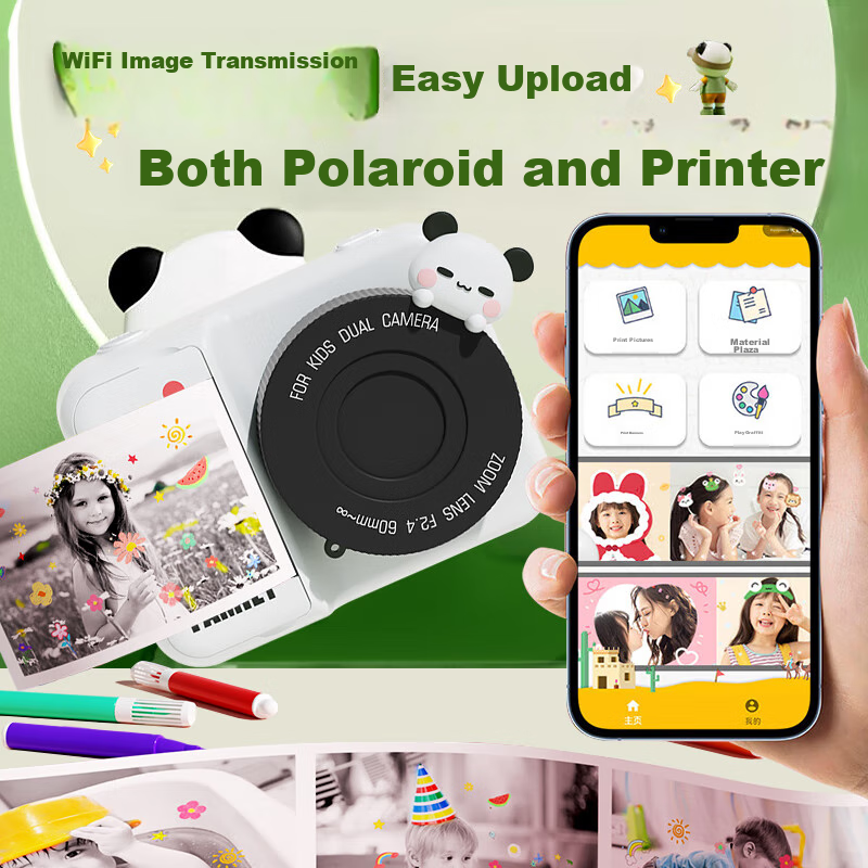Zhihui Cartoon Instant Camera for Kids, Printable Camera, Christmas And Birthday...